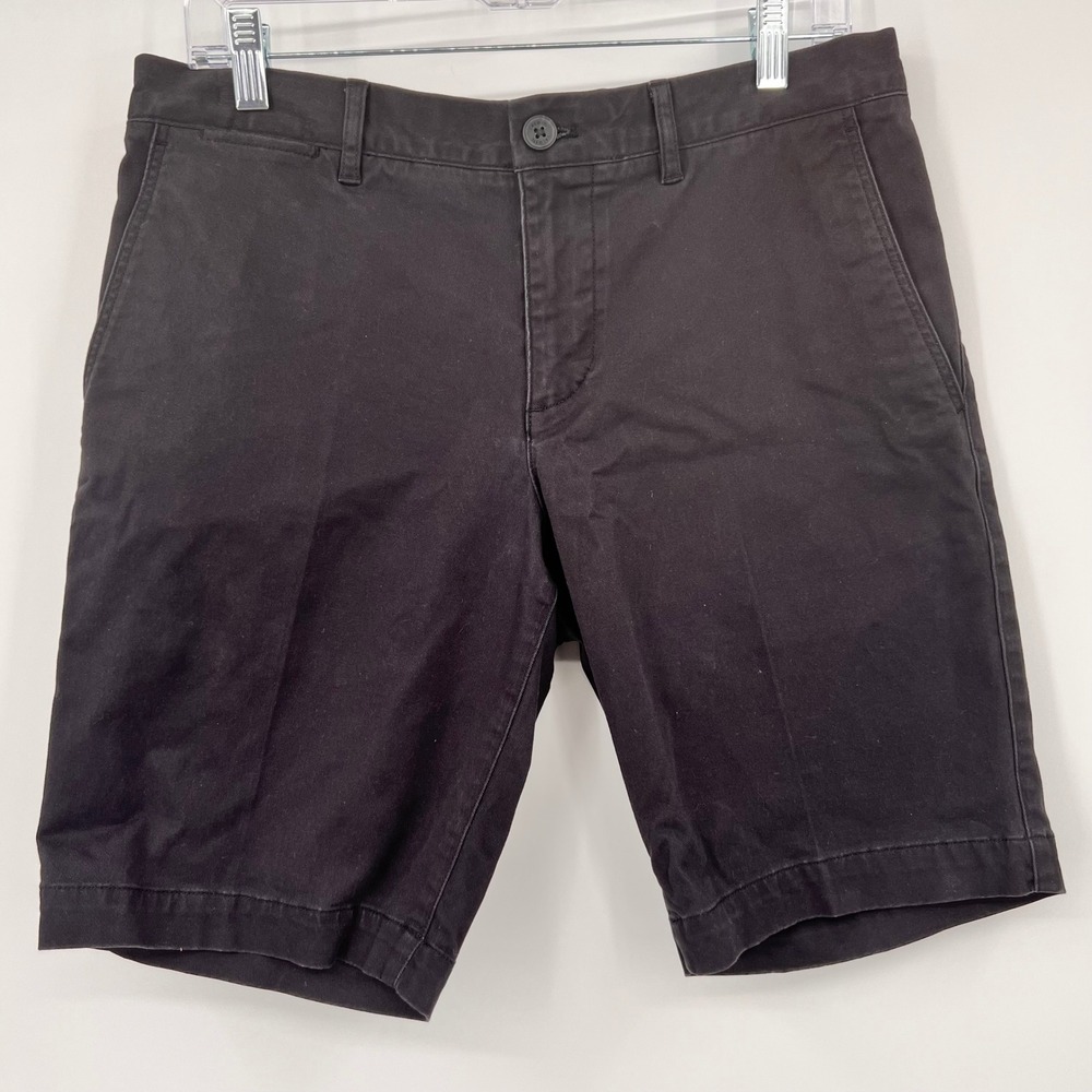 Lacoste Mens Slim Fit Chino Shorts Black Size 32 Cotton Twill Walking Shorts